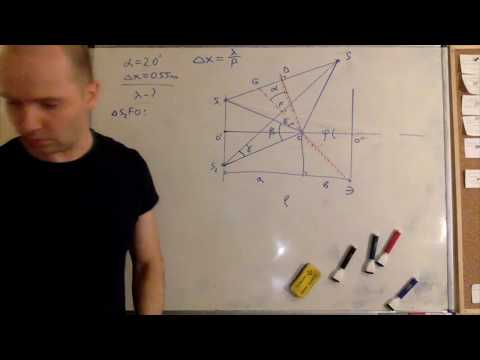 Видео: Интерференция - 5. Задача И4.82 (бизеркала Френеля)