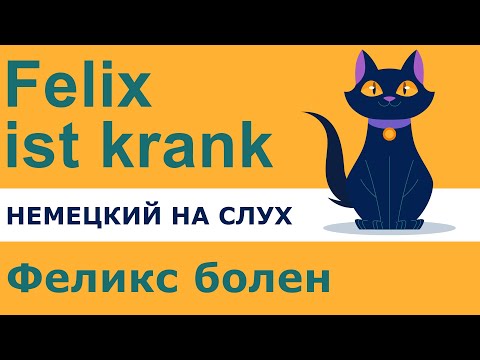 Видео: Немецкий для начинающих. Felix ist krank - Феликс болен. Аудио.