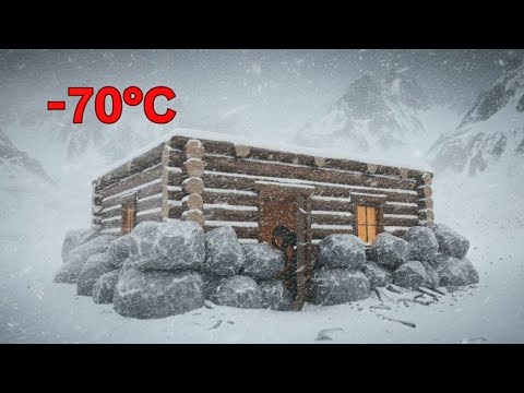 Видео: Я пережил метель при температуре -70°C в каменной хижине | Экстремальная зимняя жизнь вдали от ци...