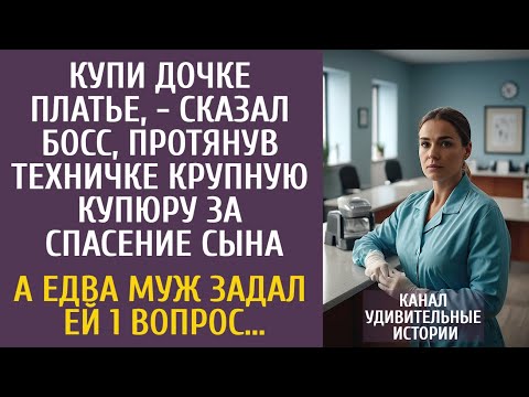 Видео: Купи дочке платье, - босс протянул техничке деньги за спасение сына… А едва муж задал ей 1 вопрос…