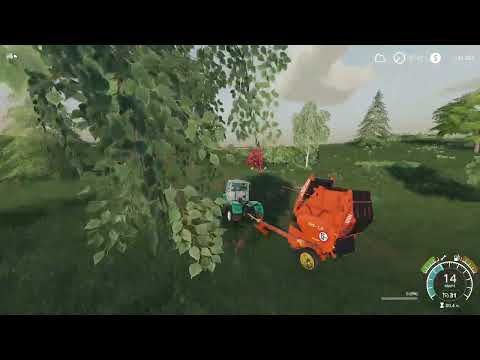 Видео: Заготавливаем тюки на поле. Farming simulator 19.