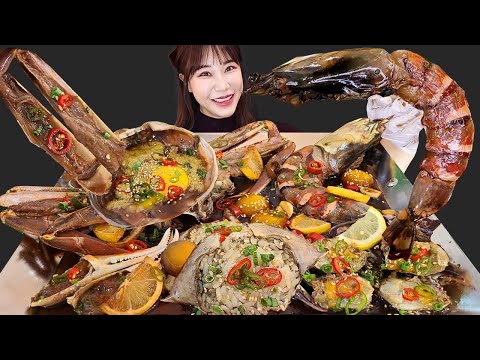 Видео: Специальные блюда🍚 SOY SAUCE MARINATED GIANT TIGER SHRIMP🦐 RAW SNOW CRAB 🦀 YOLK MUKBANG