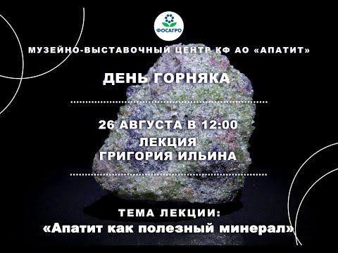 Видео: Лекция Григория Ильина "Апатит как полезный минерал"