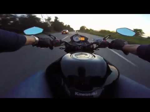 Видео: Вечерний прохват на мотоцикле Kawasaki z750