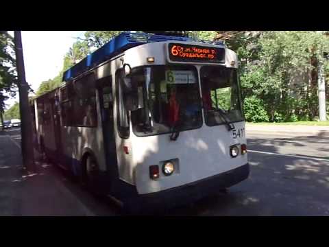 Видео: Троллейбус "ЗиУ" Санкт-Петербурга 9-475: ЗиУ-682В б.5411 по №6 (07.08.19)