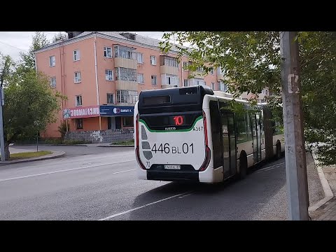 Видео: Астана. A367 Iveco urbanway 18 маршрут 10ка