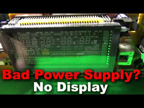 Видео: Нет дисплея - плохой блок питания? Видеомагнитофон Sony SLV-595HF VHS HiFi