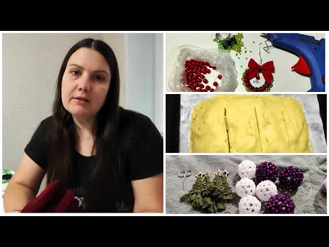 Видео: МК Новогодняя игрушка из БУСИН🎄 | Любимый пирог Влада👌 | Делаю Новогодние игрушки..