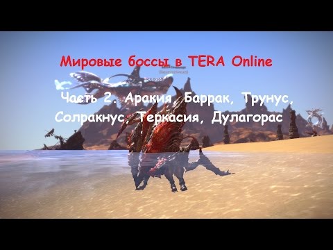 Видео: Мировые боссы Tera Online. Часть 2: Аракия, Баррак, Трунус, Солракнус, Теркасия, Дулагорас.