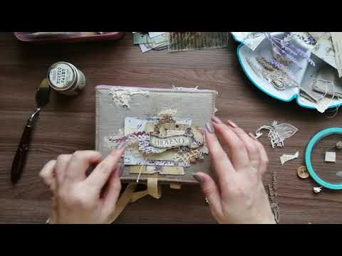 Видео: Декор обложки мини альбома/скрапбукинг
