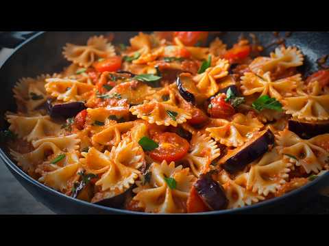Видео: Вкусная итальянская паста с баклажанами! Лучший рецепт баклажанов! Легко, быстро и недорого!