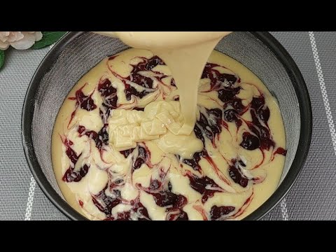 Видео: Пролитый торт вы будете делать каждый день, быстрый и простой торт с джемом