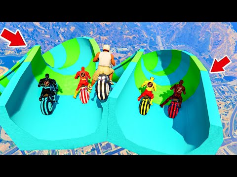 Видео: ФЛЭШТАР АКВАПАРКТА МОТОЦИКЛ МЕН ЖАРЫСТЫ (GTA V)