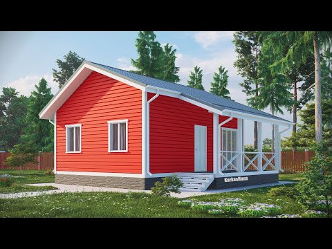 Видео: Гармония 6х8 м одноэтажный дом в Тосно, Ленинградская область