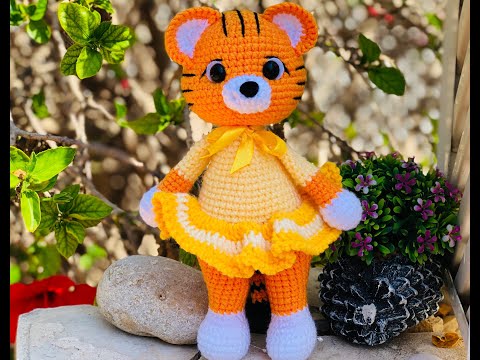 Видео: Тигренок крючком, вяжем девочку. Голова и оформление мордочки. Описание внизу под видео