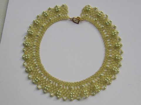 Видео: (97) Колье "Нежность" Tutorial  necklace from beads/