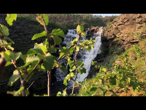 Видео: Шум водопада. Красота Полуострова Рыбачий. Медитативные звуки природы.