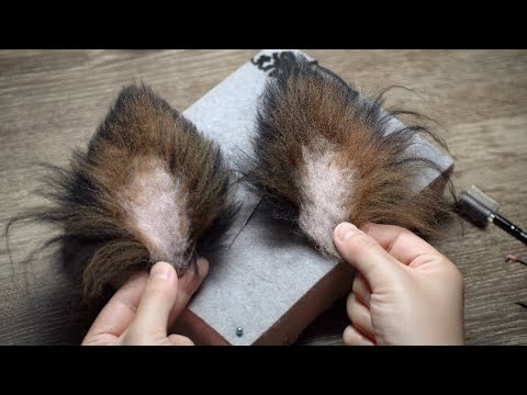 Видео: Как сделать уши собаки породы Папийон【Sophie Wool】