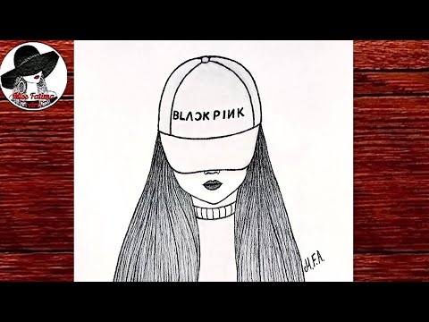 Видео: Девушка В Кепке BLACKPINK | Как Нарисовать Девушку В Кепке BLACKPINK | Рисунок Карандашом