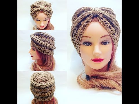 Видео: Чалма летняя крючком crochet turban