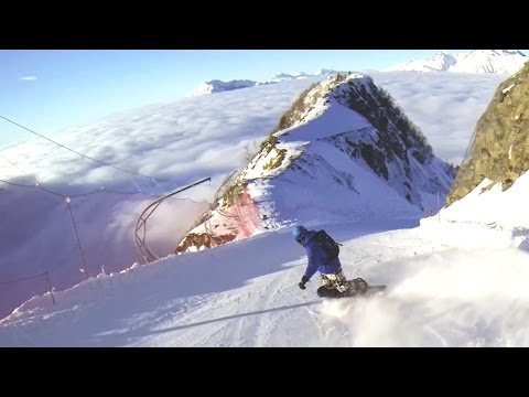 Видео: 1080p 48fps Спуск по трассе Карусель, Сочи 2015, сноуборд видео, спуск с небес 2 часть))