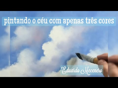 Видео: ОБЛАКА / ПОКРАСКА ШАГ ЗА ШАГОМ / ТОЛЬКО ТРИ ЦВЕТА