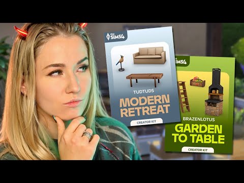 Видео: Два новых мебельных кита в Симс 4  - нужны ли? // The Sims 4 Garden To Table & Modern Retreat Kit