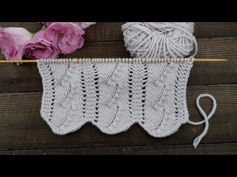 Видео: Узор «Турецкий завиток» спицами 👓 "Turkish curl" knitting pattern