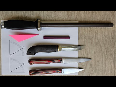 Видео: Как пользоваться мусатом. Правка ножей на мусате.