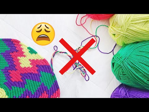 Видео: Как избежать запутывания пряжи - жаккард крючком / How to avoid yarn tangles - tapestry crochet