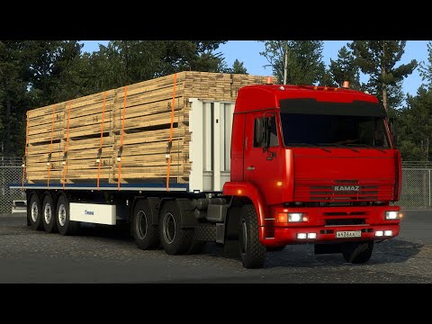 Видео: 1581 / ETS 2 V1.49 / Русская сборка / КАМАЗ 6460 / Медвежьегорск (RU) - Тосно (RU).