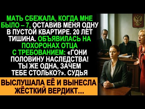Видео: Мать сбежала, когда мне было 7. Через 20 лет пришла за наследством — но судья её уничтожила!