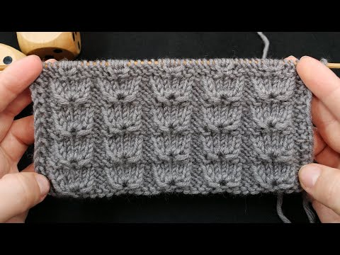 Видео: Узор «Колокольчики» спицами 🔔 вязание для начинающих