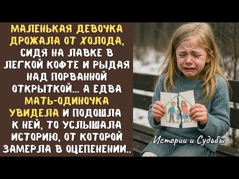 Видео: 7-летняя ДЕВОЧКА дрожала от холода ледяным вечером, ПЛАЧА над порванной открыткой…а едва ее заметила