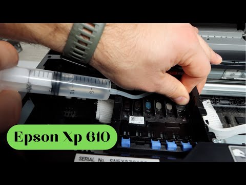 Видео: Очистка печатающей головки Epson XP 610 — устранена проблема с печатью черного или цветного картр...