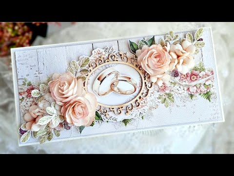 Видео: Kак сделать свадебную открытку с лесной тематикой - курс скрапбукинга