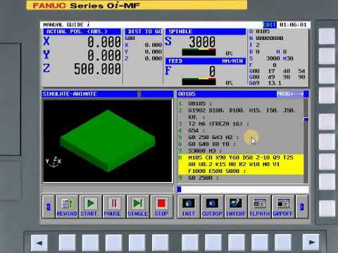 Видео: #6 Fanuc. Цикл обработки "Прямоугольный  карман "