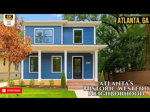 Видео: ОБЯЗАТЕЛЬНО К ПРОСМОТРУ: современный новый дом с ВЫСОКИМ потолком в районе Вест-Энд, Атланта! ДО ...