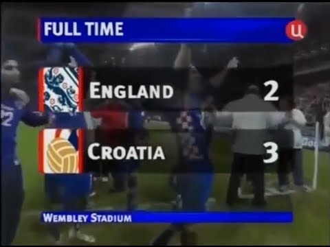 Видео: Англия 2-3 Хорватия. Отборочный матч Евро 2008