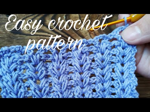 Видео: УЗОР "КОЛОСКИ" КРЮЧКОМ. МАСТЕР - КЛАСС crochet pattern for beginners #вязаниекрючком #узорыкрючком