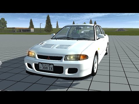 Видео: обзор мода на Mitsubishi Lancer evolution 2 для Симпл Кар Краш/Simple Car Crash.