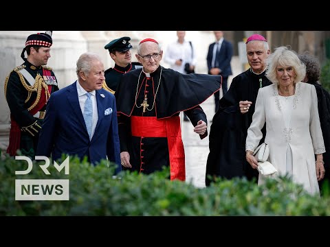 Видео: Исторический визит короля Карла и королевы Камиллы в Ватикан, встреча со священниками и католичес...