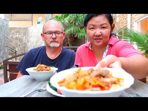 Видео: МУКБАНГ уйгурский лагман Рецепт под видео/ Наше море против иностранного моря!/ MUKBANG Uigur lagman