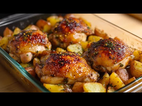 Видео: Я никогда не ел такой вкусной курицы с картошкой! Легкий рецепт ужина!