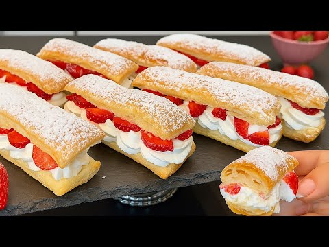 Видео: ВОСКРЕСНЫЕ СЛАДОСТИ за 5 минут! С КРЕМОМ МАСКАРПОНЕ и КЛУБНИКОЙ 🍓 легко и быстро!