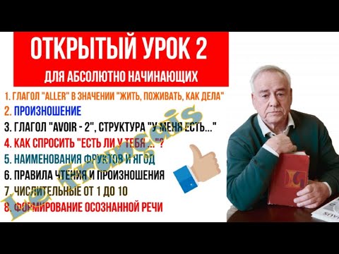 Видео: Открытый урок 2 А1. Французский язык для начинающих. Avoir. Как спросить "Есть ли у тебя"?