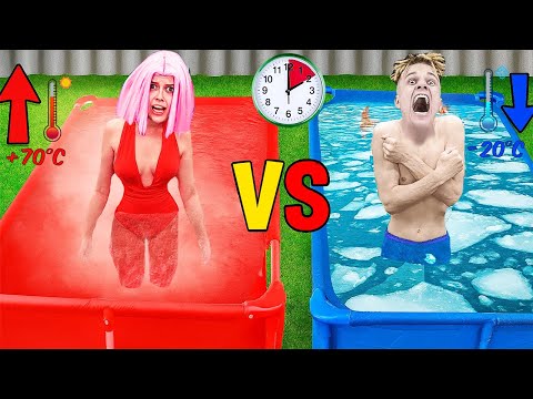 Видео: МЫ ПРОВЕЛИ 2 ЧАСА в ХОЛОДНЫЙ vs ГОРЯЧИЙ БАССЕЙН !!!
