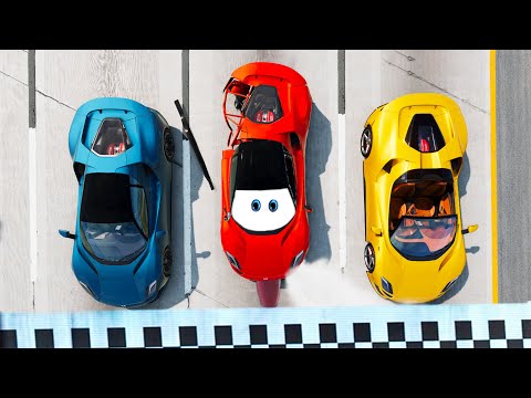 Видео: ТАКОГО ЕЩЕ НЕ БЫЛО! ФИНИШ КАК В ТАЧКАХ!  – СЦЕНАРИИ BeamNG Drive #15