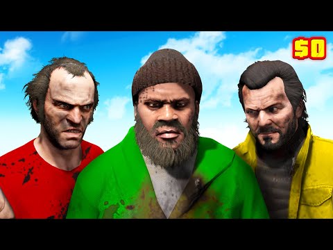 Видео: GTA 5 — Майкл, Тревор и Франклин — БЕЗДОМНЫЕ! (Банкрот)