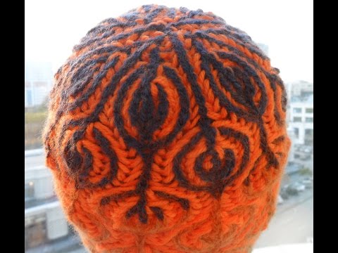 Видео: Шапка "Бриошь" узор-" леденцы" 2 часть(cap brioche knitting pattern candies) (Шапка #23)